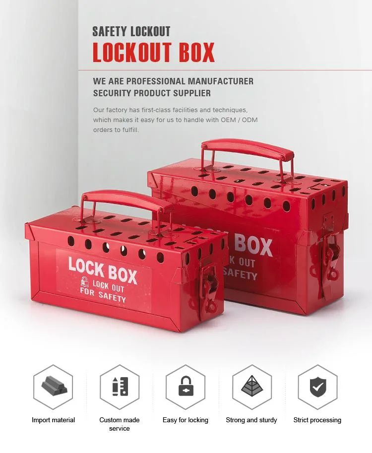 Factory Wholesale High Capacity Safety Metal Group Lockout Box