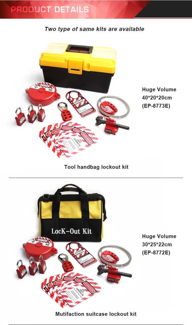 Industrial High Security Device Safety Padlocks Gate Valve Lockout Kits