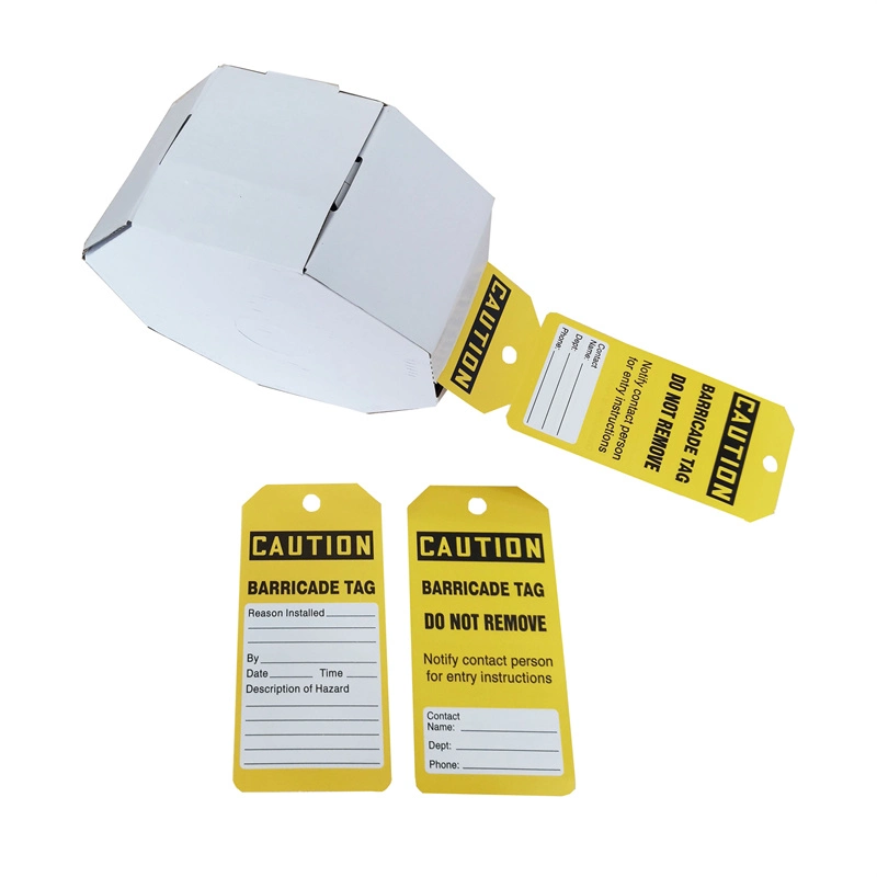 Caution Lockout PVC Tag by The Roll 6-1/4 X 3inch, Pk100