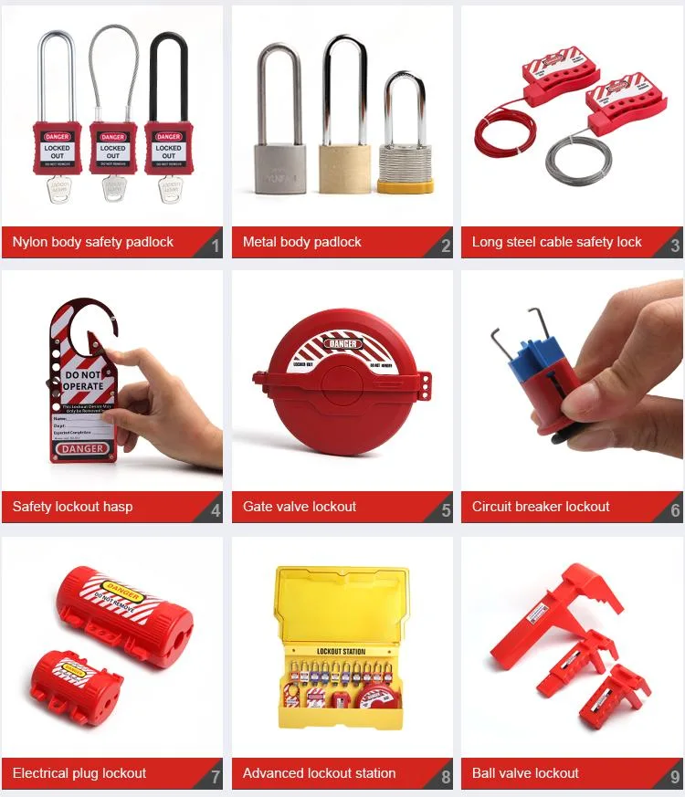 Industrial High Security Device Safety Padlocks Gate Valve Lockout Kits